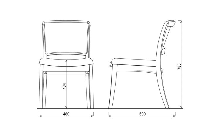 【2脚セット】 アルボル CCM4 081 ダイニングチェア チェア イス 椅子 オーク材 WH BR NA GY ホワイト ブラウン ナチュラル グレー 木目 お手入れ簡単 幅48cm 奥行60cm 高さ78.5cm(代引不可)
