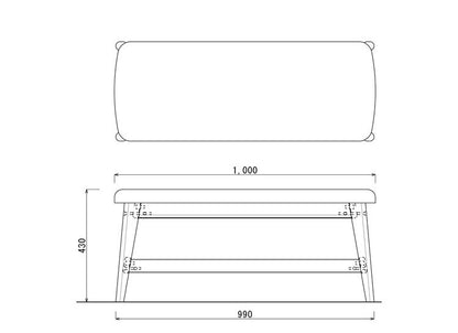 アルボル CCM4 ダイニングベンチ チェア ベンチ イス 椅子 100cm ホワイト ブラウン ナチュラル カバーリング ベージュ オレンジ グリーン ブラウン グレー オーク材 木目 幅100cm 奥行38cm 高さ43cm(代引不可)