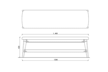 アルボル CCM4 ダイニングベンチ チェア ベンチ イス 椅子 140cm ホワイト ブラウン ナチュラル カバーリング ベージュ オレンジ グリーン ブラウン グレー オーク材 木目 幅140cm 奥行38cm 高さ43cm(代引不可)