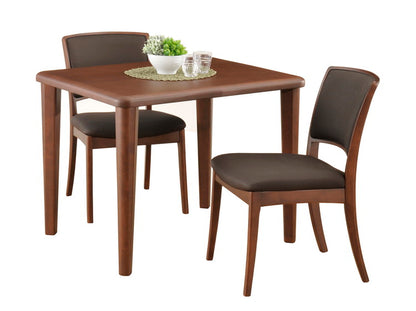 アルボル CCM4 ダイニングテーブル テーブル 机 2本脚 NA BR ナチュラル ブラウン オーク材 木目 ラバーウッド材 幅90cm 奥行75cm 高さ71cm 無垢 無垢材 おしゃれ あたたかみ シンプル(代引不可)