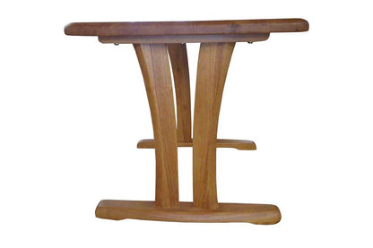 アルボル CCM4 ダイニングテーブル テーブル 机 2本脚 NA BR ナチュラル ブラウン オーク材 木目 ラバーウッド材 幅90cm 奥行75cm 高さ71cm 無垢 無垢材 おしゃれ あたたかみ シンプル(代引不可)