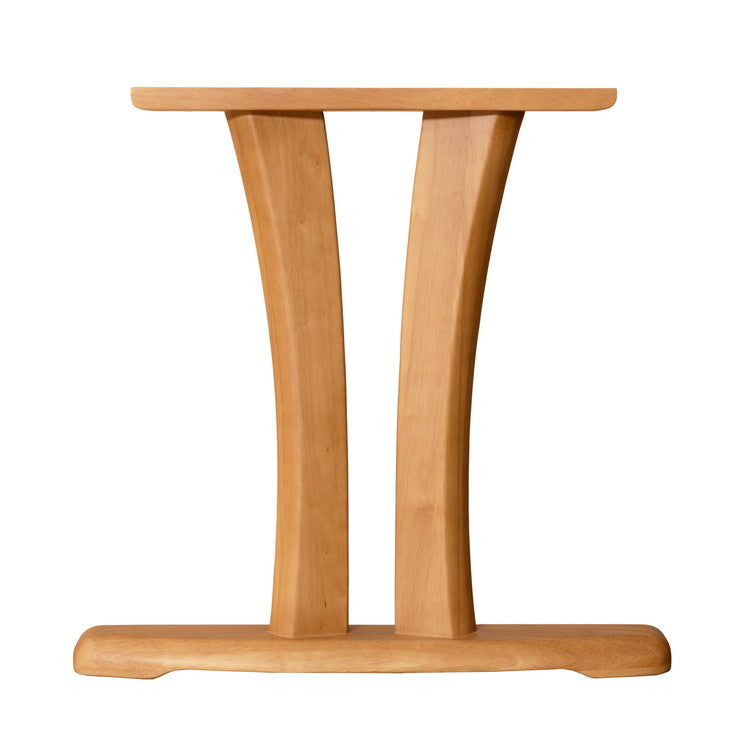 アルボル CCM4 ダイニングテーブル テーブル 机 2本脚 NA BR ナチュラル ブラウン オーク材 木目 ラバーウッド材 幅90cm 奥行75cm 高さ71cm 無垢 無垢材 おしゃれ あたたかみ シンプル(代引不可)