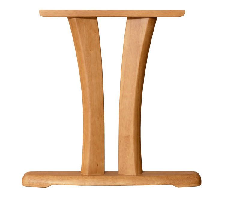 アルボル CCM4 ダイニングテーブル テーブル 机 2本脚 NA BR ナチュラル ブラウン オーク材 木目 ラバーウッド材 幅140cm 奥行80cm 高さ71cm 無垢 無垢材 おしゃれ あたたかみ シンプル(代引不可)