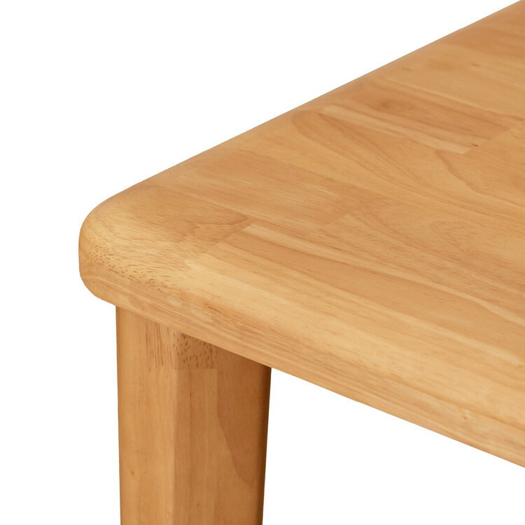 アルボル CCM4 ダイニングテーブル テーブル 机 2本脚 NA BR ナチュラル ブラウン オーク材 木目 ラバーウッド材 幅140cm 奥行80cm 高さ71cm 無垢 無垢材 おしゃれ あたたかみ シンプル(代引不可)