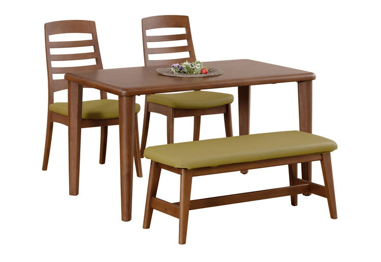 アルボル CCM4 ダイニングテーブル テーブル 机 4本脚 NA BR ナチュラル ブラウン オーク材 木目 ラバーウッド材 幅125cm 奥行75cm 高さ71cm 無垢 無垢材 おしゃれ あたたかみ シンプル(代引不可)