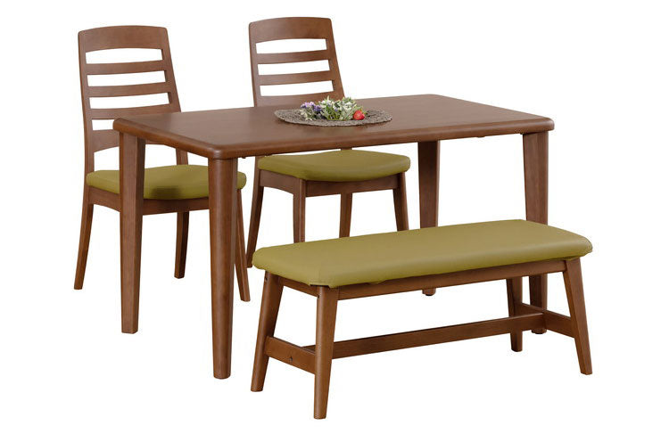 アルボル CCM4 ダイニングテーブル テーブル 机 4本脚 NA BR ナチュラル ブラウン オーク材 木目 ラバーウッド材 幅140cm 奥行80cm 高さ71cm 無垢 無垢材 おしゃれ あたたかみ シンプル(代引不可)