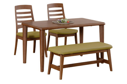 アルボル CCM4 ダイニングテーブル テーブル 机 4本脚 NA BR ナチュラル ブラウン オーク材 木目 ラバーウッド材 幅140cm 奥行80cm 高さ71cm 無垢 無垢材 おしゃれ あたたかみ シンプル(代引不可)