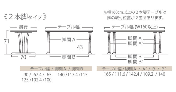 アルボル CCM4 ダイニングテーブル テーブル 机 2本脚 ホワイト オーク材 木目 ラバーウッド材 幅90cm 奥行75cm 高さ71cm 無垢 無垢材 おしゃれ あたたかみ シンプル スタイリッシュ(代引不可)