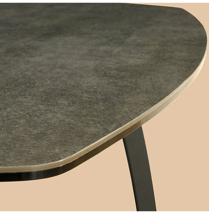 【組立設置無料】【筑波産商 グラナダ ブライツ 160×90 テーブル】 セラミック天板 おしゃれ かっこいい モノトーン ヴィンテージ モダン 楕円形 丸い 机 つくえ 台所 西海岸 丸型(代引不可)