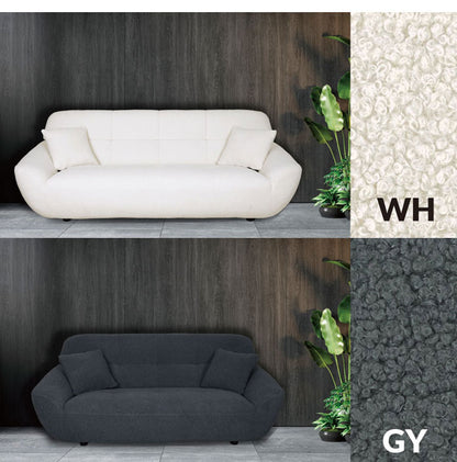 筑波産商 クラウド 2.5P ソファー 2.5人掛け 2人掛け ソファ リラックスチェア チェア チェアー いす リビング ポケットコイル ホワイト グレー ノックダウン仕様 ファブリック Cloud かわいい(代引不可)