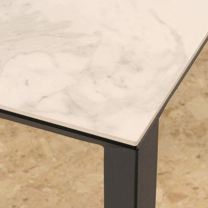 【筑波産商 グラナダ 150×80 テーブル】 セラミック天板 おしゃれ かっこいい モノトーン ヴィンテージ モダン(代引不可)