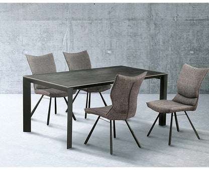 【組立設置無料】【筑波産商 グラナダ 165×90 テーブル】 セラミック天板 おしゃれ かっこいい モノトーン ヴィンテージ モダン つくえ 机 台所 西海岸 四角(代引不可)