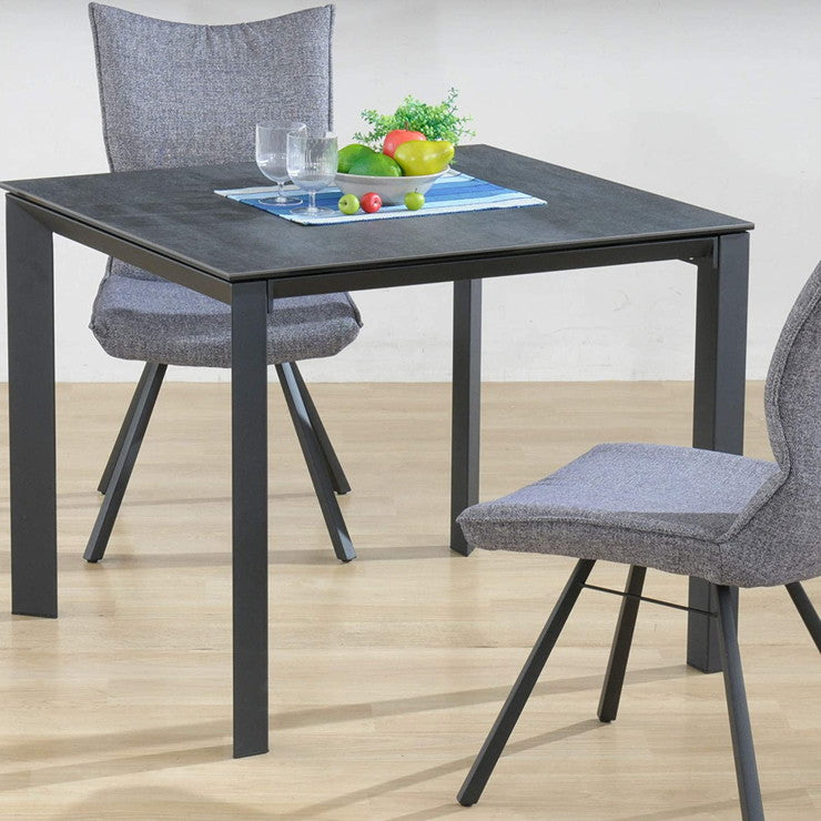 【筑波産商 グラナダ 90×80 テーブル】 セラミック天板 おしゃれ かっこいい モノトーン ヴィンテージ モダン(代引不可)