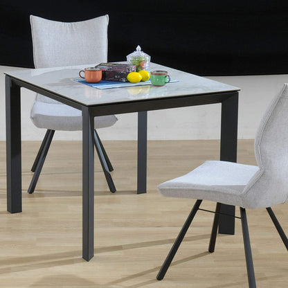 【筑波産商 グラナダ 90×80 テーブル】 セラミック天板 おしゃれ かっこいい モノトーン ヴィンテージ モダン(代引不可)