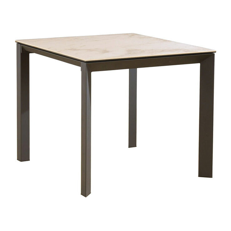 【筑波産商 グラナダ 90×80 テーブル】 セラミック天板 おしゃれ かっこいい モノトーン ヴィンテージ モダン(代引不可)