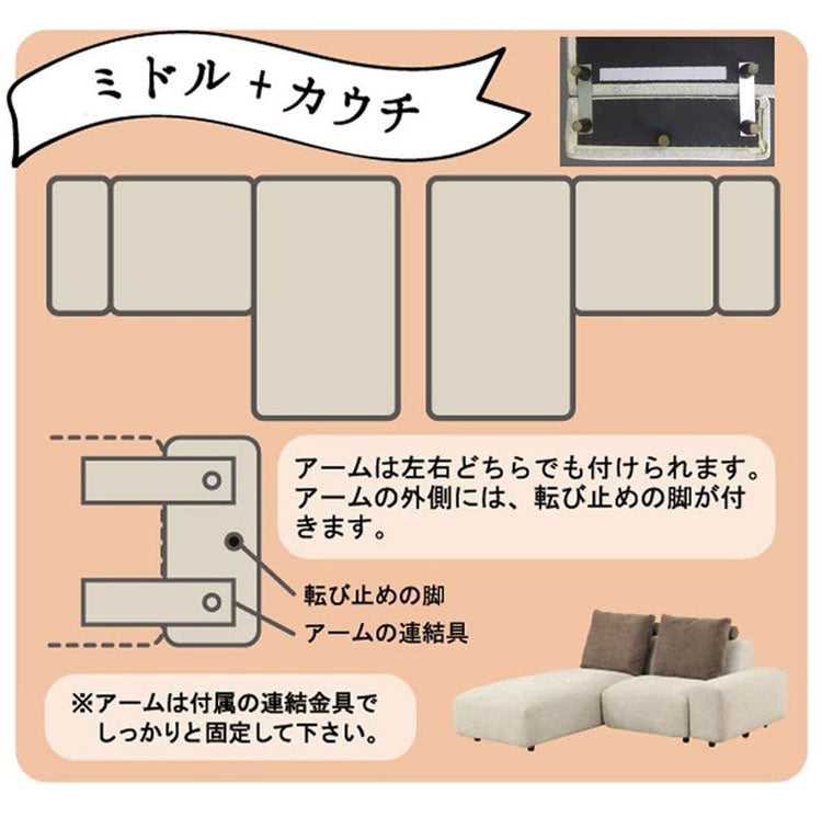 【筑波産商 パノラマ12 ミドルソファ スチール脚 】 ソファ ソファー リラックスチェア チェア チェアー いす リビング カスタマイズ 組み合わせ カウチソファ コーナーソファ リビングソファ(代引不可)