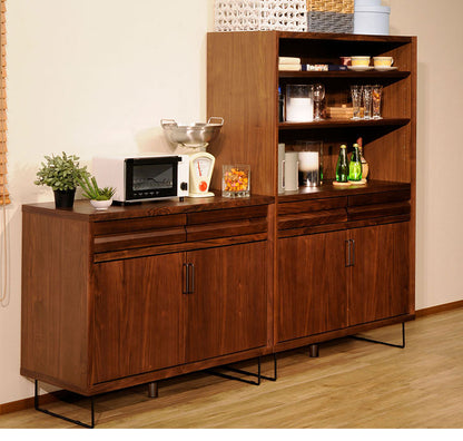 【組立設置無料】日本製 国産 カウンター SEEK 幅90cm 木製 モダン おしゃれ 北欧 アンティーク コンパクト 扉 大容量 食器棚 リビングボード リビング 収納(代引不可)