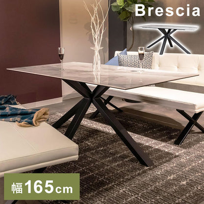 筑波産商 ダイニングテーブル セラミック天板 TK ホワイトクォーツ 165×90×72 Brescia 幅165cm テーブル デスク 机 リビングテーブル つくえ ダイニングテーブル(代引不可)