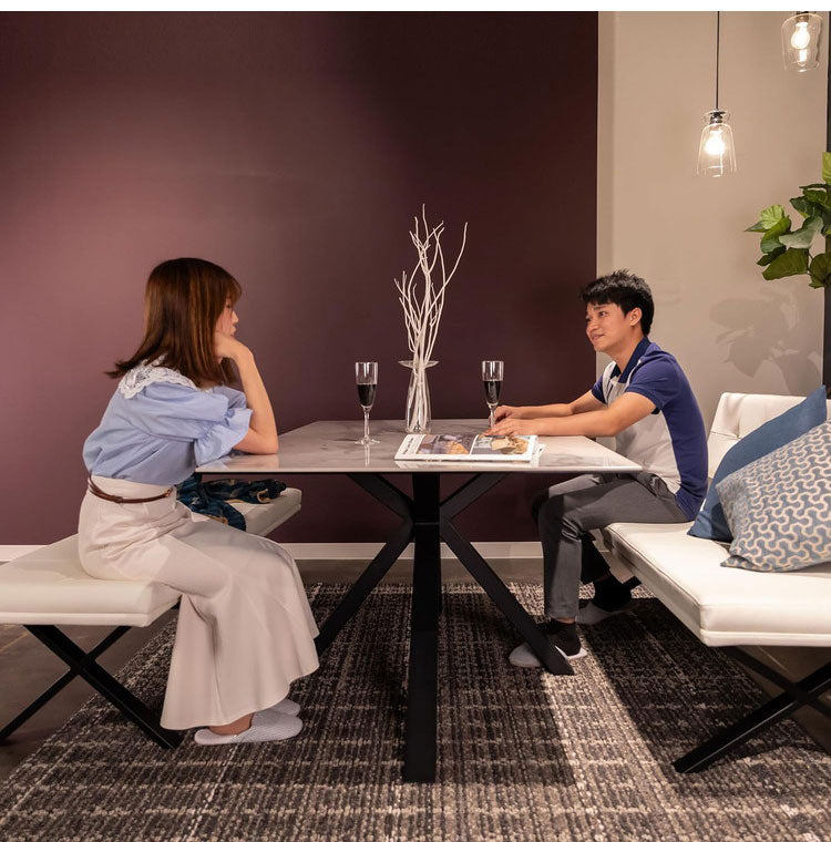 筑波産商 ダイニングテーブル セラミック天板 TK ホワイトクォーツ 165×90×72 Brescia 幅165cm テーブル デスク 机 リビングテーブル つくえ ダイニングテーブル(代引不可)