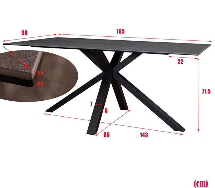 筑波産商 ダイニングテーブル セラミック天板 TK ホワイトクォーツ 165×90×72 Brescia 幅165cm テーブル デスク 机 リビングテーブル つくえ ダイニングテーブル(代引不可)