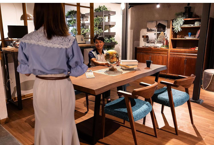 筑波産商 ダイニングテーブル 150×90 一枚板調 ウォールナット突板天板 天厚50mm Moana 幅150cm テーブル デスク 机 リビングテーブル つくえ ダイニングテーブル(代引不可)