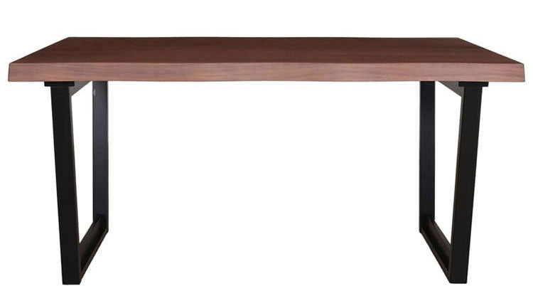 筑波産商 ダイニングテーブル 150×90 一枚板調 ウォールナット突板天板 天厚50mm Moana 幅150cm テーブル デスク 机 リビングテーブル つくえ ダイニングテーブル(代引不可)