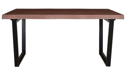 筑波産商 ダイニングテーブル 150×90 一枚板調 ウォールナット突板天板 天厚50mm Moana 幅150cm テーブル デスク 机 リビングテーブル つくえ ダイニングテーブル(代引不可)