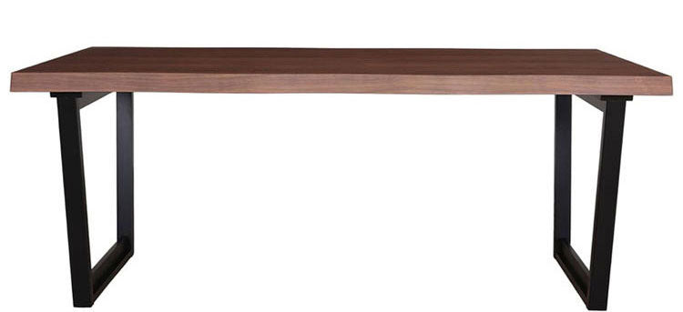 筑波産商 ダイニングテーブル 180×90 一枚板調 ウォールナット突板天板 天厚50mm Moana 幅180cm テーブル デスク 机 リビングテーブル つくえ ダイニングテーブル(代引不可)