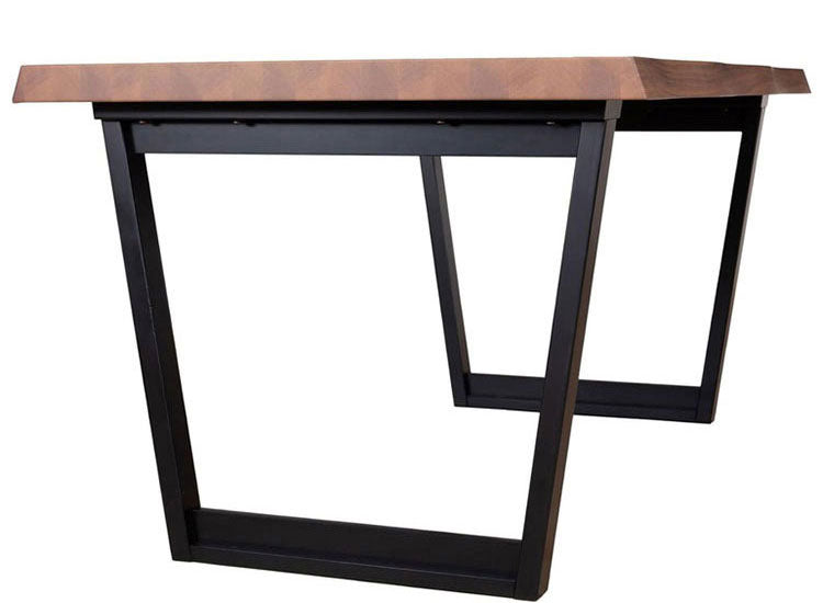 筑波産商 ダイニングテーブル 180×90 一枚板調 ウォールナット突板天板 天厚50mm Moana 幅180cm テーブル デスク 机 リビングテーブル つくえ ダイニングテーブル(代引不可)