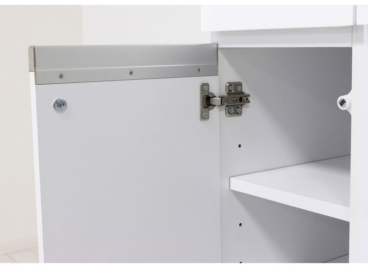 キッチンカウンター 完成品 幅82 レンジワゴン 間仕切り 背面化粧仕上げ 鏡面 白 ホワイト 食器棚 キッチンワゴン スライド棚 コンセント シンプル おしゃれ(代引不可)