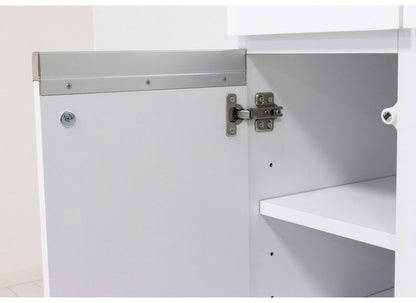 キッチンカウンター 完成品 幅82 レンジワゴン 間仕切り 背面化粧仕上げ 鏡面 白 ホワイト 食器棚 キッチンワゴン スライド棚 コンセント シンプル おしゃれ(代引不可)