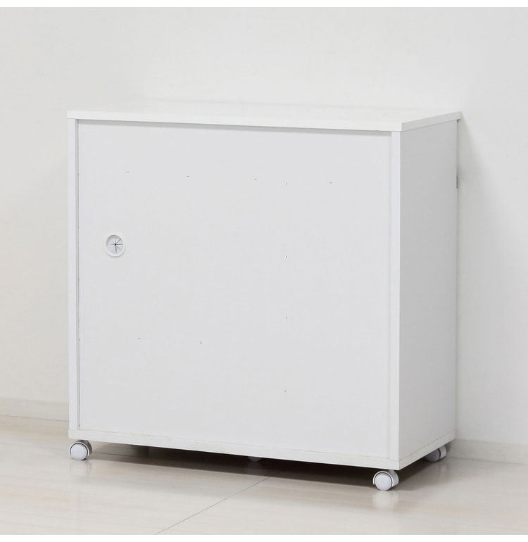 キッチンカウンター 完成品 幅82 レンジワゴン 間仕切り 背面化粧仕上げ 鏡面 白 ホワイト 食器棚 キッチンワゴン スライド棚 コンセント シンプル おしゃれ(代引不可)