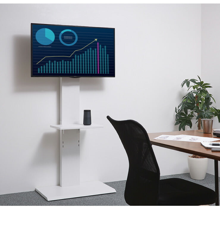 壁掛け風テレビ台 ハイタイプ ホワイト テレビ台 32型～60型対応 コード収納 壁寄せテレビ台 テレビボード テレビスタンド テレビラック 高さ調節 壁寄せ テレビ壁寄せ(代引不可)