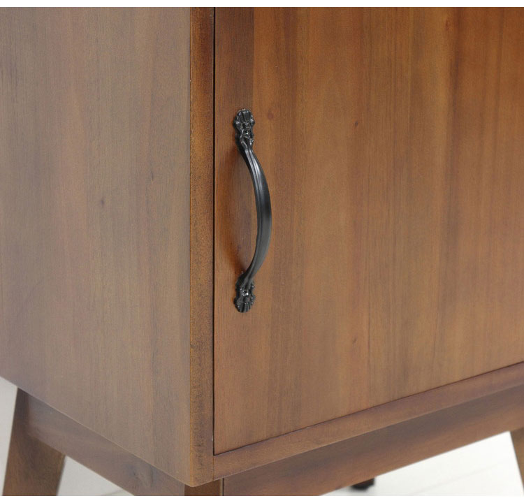 マホガニー天然木 電話台 FAX台 幅42 アンティーク調 ルーター収納 モデム収納 ルーターラック モデムラック 背面 コード穴 おしゃれ(代引不可)