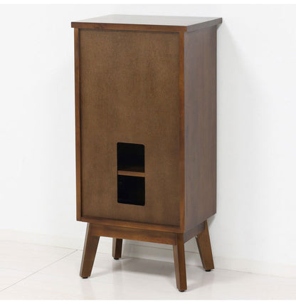 マホガニー天然木 電話台 FAX台 幅42 アンティーク調 ルーター収納 モデム収納 ルーターラック モデムラック 背面 コード穴 おしゃれ(代引不可)