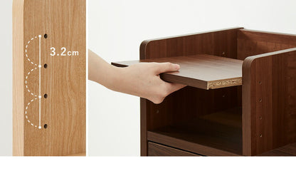 ランドセル収納ワゴン 幅55cm キッズ収納 本棚 引き出し キャスター 可動棚板 ランドセルラック 教科書 文房具 木製 入学 新学期(代引不可)