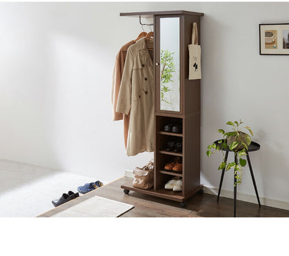 ブティックハンガー 日本製 ハンガーラック ミラー付き 収納 棚 鏡付き スタンドミラー ドレッサー メイク収納 洋服収納 ミラー付きハンガーラック 国産 白 ホワイト かわいい おしゃれ