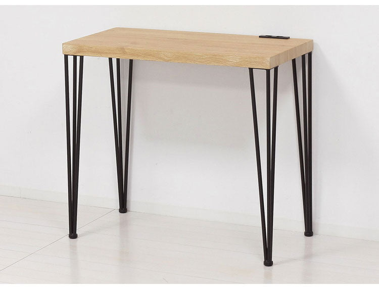 デスク&チェア 2点セット 幅80 スチール脚 コンセント付き パソコンデスク PCデスク 学習デスク 学習机 リビング学習 コンパクト おしゃれ(代引不可)