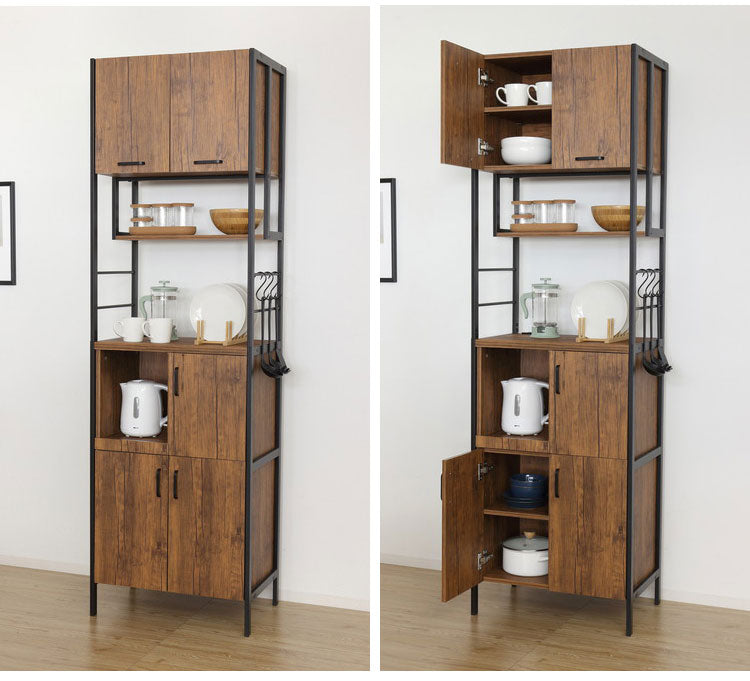 アート 食器棚 レンジ台 幅60 奥行40 高さ200 キッチンボード キッチンラック レンジラック 収納棚 キッチン収納 おしゃれ(代引不可)