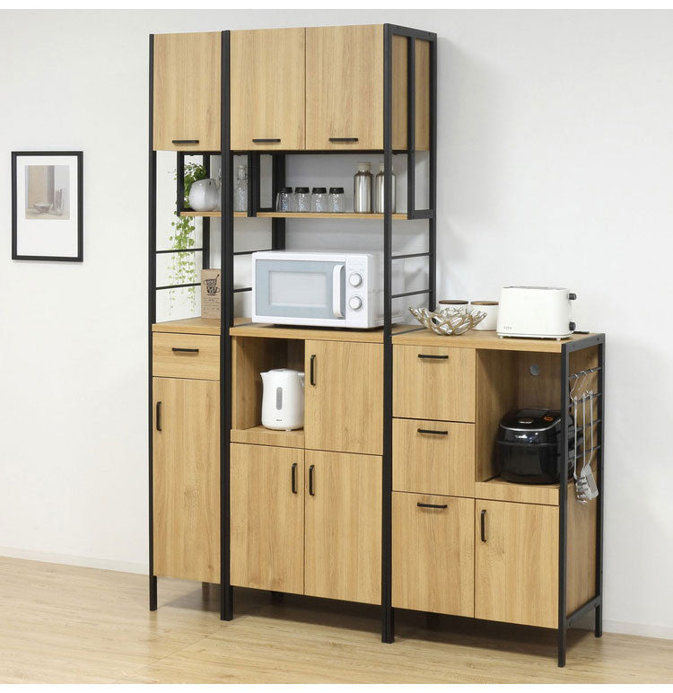 アート 食器棚 レンジ台 幅60 奥行40 高さ200 キッチンボード キッチンラック レンジラック 収納棚 キッチン収納 おしゃれ(代引不可)