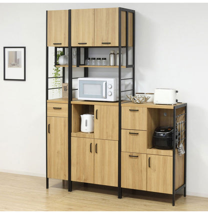 アート 食器棚 レンジ台 幅60 奥行40 高さ200 キッチンボード キッチンラック レンジラック 収納棚 キッチン収納 おしゃれ(代引不可)