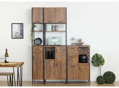 アート 食器棚 レンジ台 幅60 奥行40 高さ200 キッチンボード キッチンラック レンジラック 収納棚 キッチン収納 おしゃれ(代引不可)