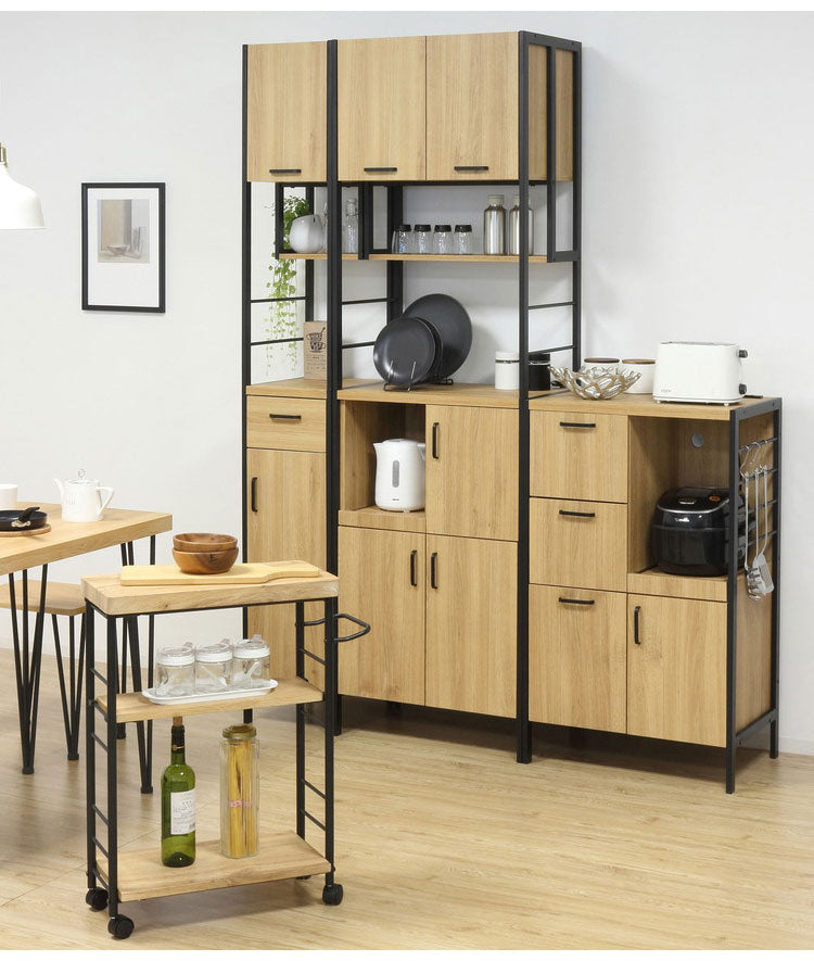 アート 食器棚 レンジ台 幅60 奥行40 高さ200 キッチンボード キッチンラック レンジラック 収納棚 キッチン収納 おしゃれ(代引不可)