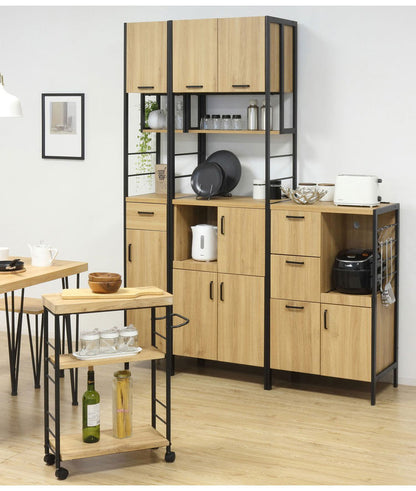 アート 食器棚 レンジ台 幅60 奥行40 高さ200 キッチンボード キッチンラック レンジラック 収納棚 キッチン収納 おしゃれ(代引不可)