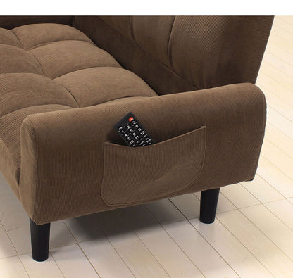 ソファ コーデュロイ 2人掛け 幅112.5 二人掛け 2P おしゃれ 北欧 ソファー 肘付き 肘あり コーデュロイ生地 リビングソファ ファブリックソファ コンパクトソファ(代引不可)