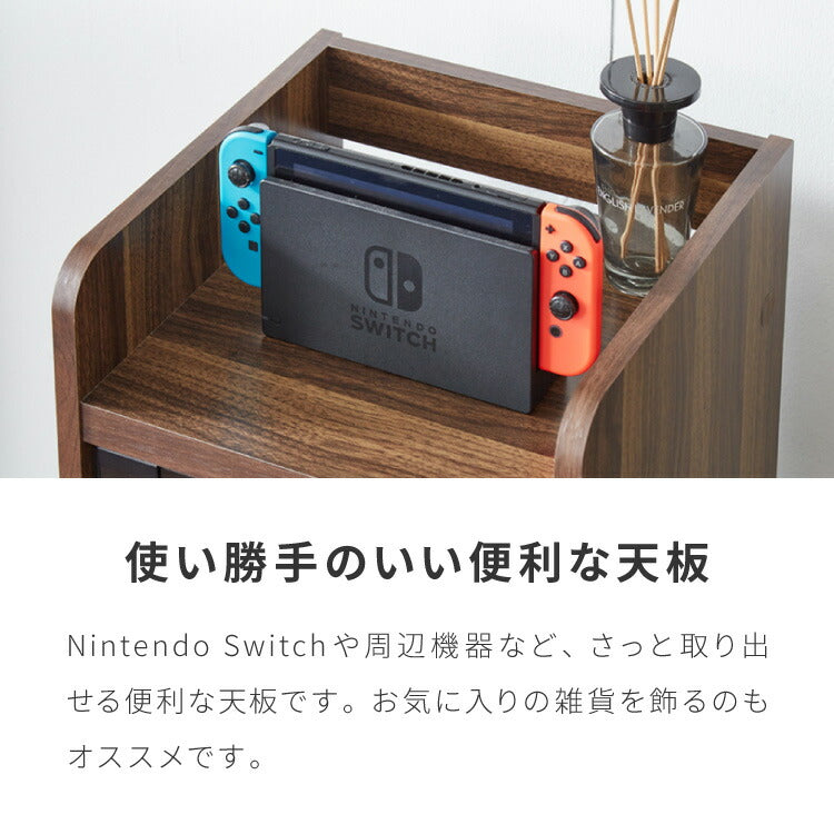 隠せる ゲーム機収納ラック Switch/PS5対応 幅32 高さ96.5 ゲーム機 本体 コントローラー ソフト 収納 ラック 収納棚 強化ガラス扉 キャスター 引き出し 引出し おしゃれ(代引不可)