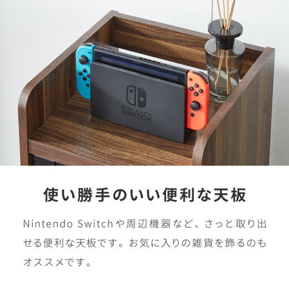 隠せる ゲーム機収納ラック Switch/PS5対応 幅32 高さ96.5 ゲーム機 本体 コントローラー ソフト 収納 ラック 収納棚 強化ガラス扉 キャスター 引き出し 引出し おしゃれ(代引不可)