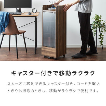 隠せる ゲーム機収納ラック Switch/PS5対応 幅32 高さ96.5 ゲーム機 本体 コントローラー ソフト 収納 ラック 収納棚 強化ガラス扉 キャスター 引き出し 引出し おしゃれ(代引不可)