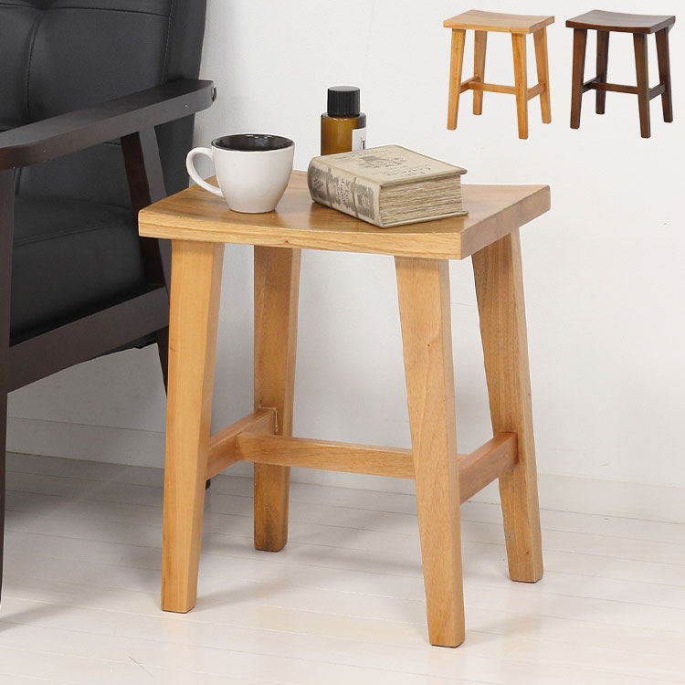 天然木スツール 完成品 高さ45cm 玄関スツール 腰掛け ディスプレイ 椅子 イス プランター台 フラワースタンド(代引不可)