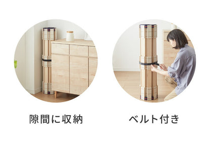 日本製 寝心地重視の2本溝 ロール式 すのこマット セミダブル 折りたたみ 湿気対策 カビ対策 除湿 すのこマット シングル 折りたたみベッド ロールベッド(代引不可)